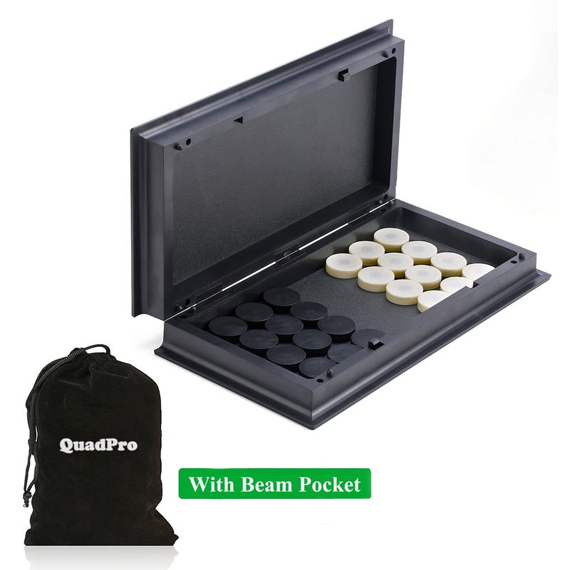 QuadPro Magnetic Travel Checkers Board Game Set with Folding Board Family Educational Toys for Kids and Adults - Image 3