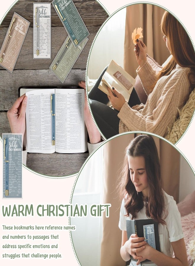 Feifeiya Christian Gifts in Bulk Emergency Bible Verses Bookmarks with Inspirational Scripture Ballpoint Pens Religious Gifts for Church Men Women Members(25 Sets) - Image 4