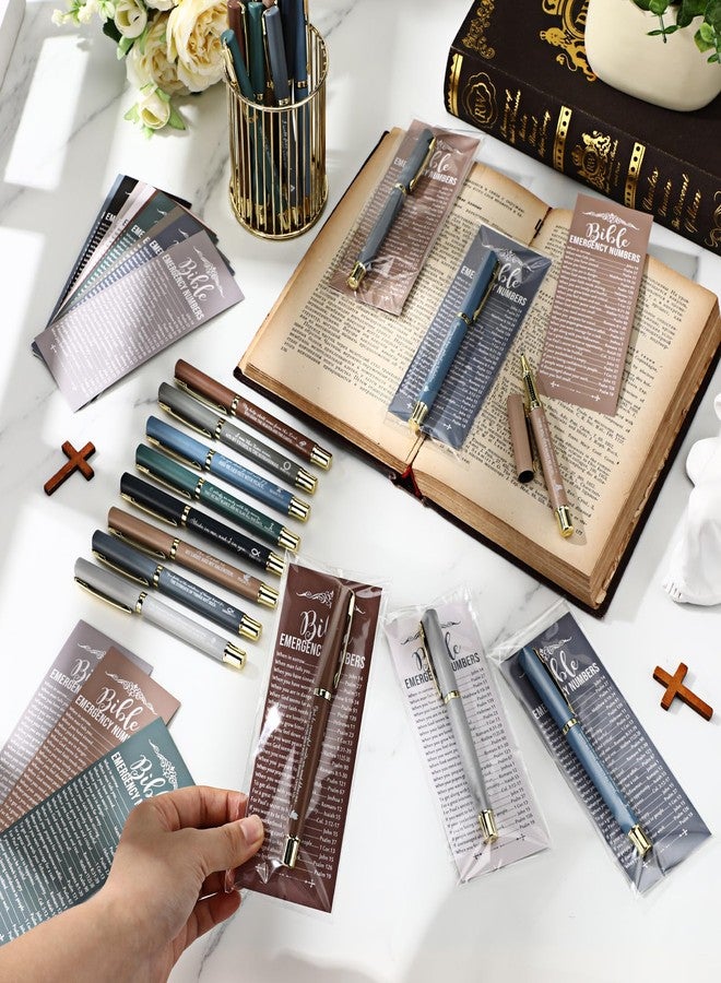 Feifeiya Christian Gifts in Bulk Emergency Bible Verses Bookmarks with Inspirational Scripture Ballpoint Pens Religious Gifts for Church Men Women Members(25 Sets) - Image 5