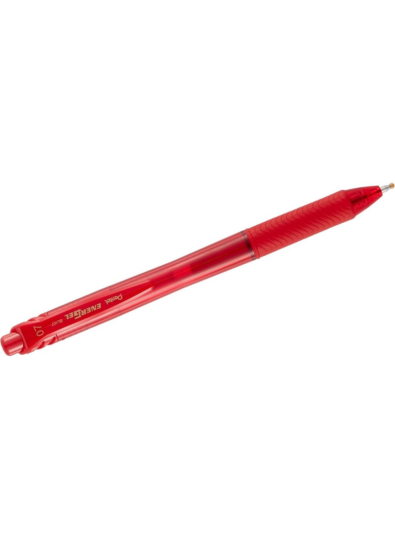 Pentel قلم حبر جل إنرجيل 1 قطعة طرف 0.7 مم حبر أحمر - Image 2