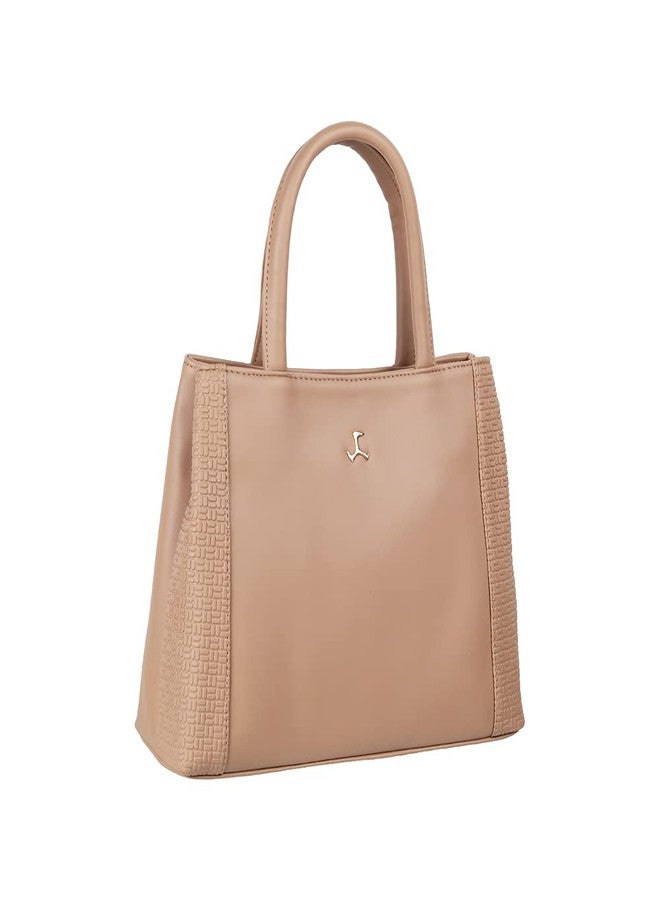 Mochi Beige Faux Leather Premium Zipper Casual Shoulder Bag For Women (66-7255) - Image 5