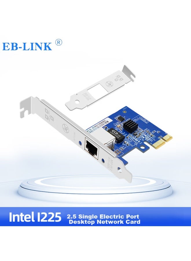 Eb-link Intel I225 Original Chip, Pci-e X1 Gigabit Single-port 2.5g Network Card, Gaming E-sports Desktop Computer Internal Wired Network Card, Ethernet Adapter - Image 1