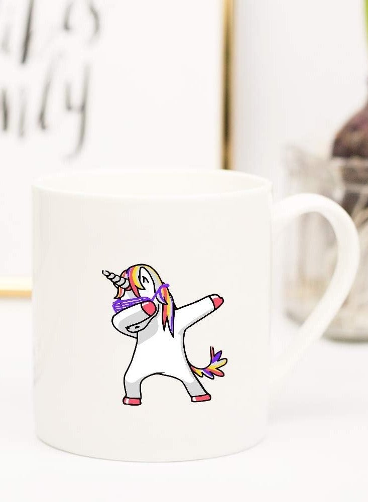 Exotic Dancing Unicorn White Mug - Image 2