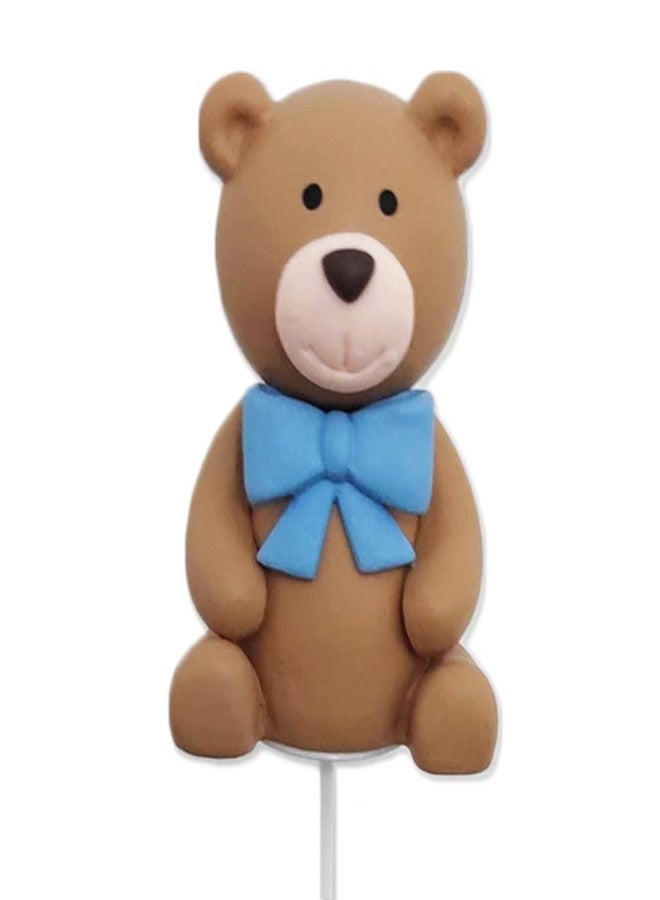 DiDida Baby Bear Cake Topper Boy for Birthday Baby Shower Baby Boy Blue (Blue bear) - Image 1