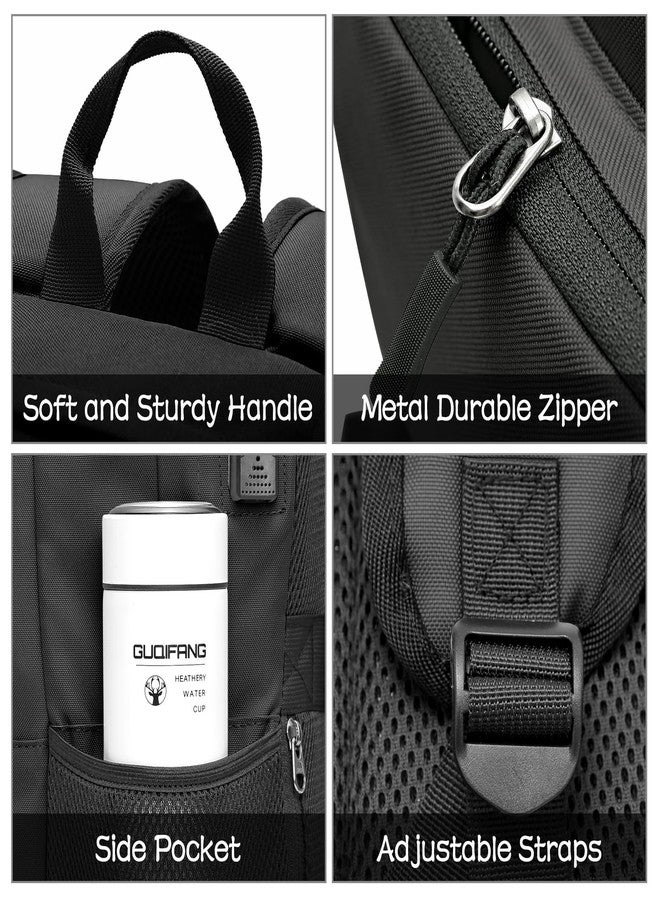 BIKROD Backpack for School Teen Boys and Girls, School Backpack for Men and Women, Large Kids Bookbag with USB Charging Port Fit 15.6 Inch Laptop/Notebook, Black - Image 4