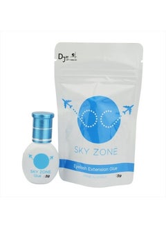 Eyelash Extension Glue sky zone 5 ml/Volume and Classic lashes/1-2 Sec Drying time/Retention 7 weeks/Latex free/Mink/Silk/Low fumes