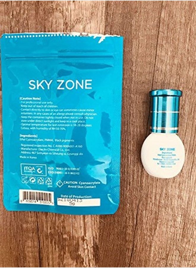 Sky Zone - Eyelash Extension Glue sky zone 5 ml/Volume and Classic lashes/1-2 Sec Drying time/Retention 7 weeks/Latex free/Mink/Silk/Low fumes - Image 1