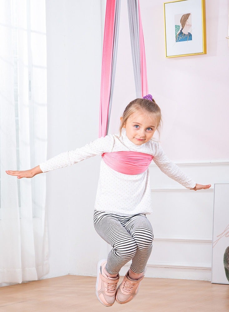 general Children's sensory swing hammock double-layer two-color elastic sensory soothing indoor and outdoor hanging chair (230 * 150CM with swinging plate) - Image 4