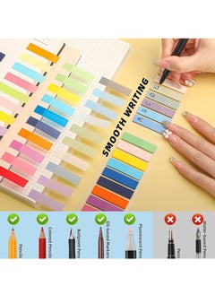 Fanski Sticky Index Tabs, 2800pcs Page Tabs Sticky Flags Markers Clear Sticky Notes Page Colored Writable and Repositionable Index Tabs for Page Marking Classify File  - Image 3