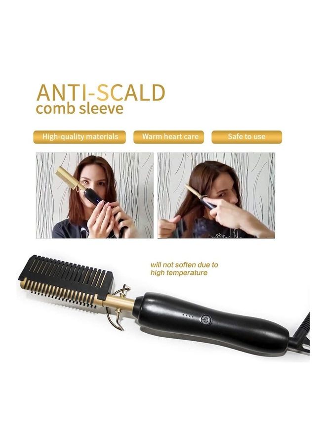 اليشمك مشط كهربائي لفرد الشعر أسود - Image 4