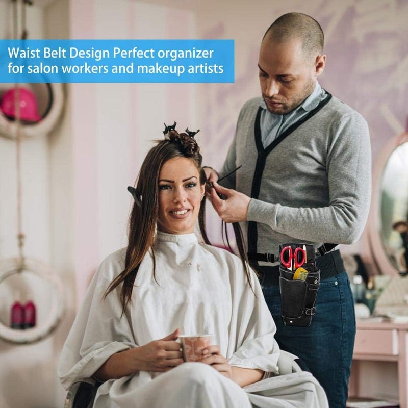 كلاراكو حقيبة خصر لمقصات تصفيف الشعر، حافظة أمشاط وأدوات تصفيف الشعر، حامل مقصات حلاقة، حقيبة احترافية لصالونات تصفيف الشعر، حافظة أمشاط ومقصات تصفيف الشعر - Image 2
