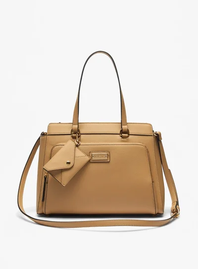 سيليست Solid Tote Bag with Zip Closure and Double Handle
