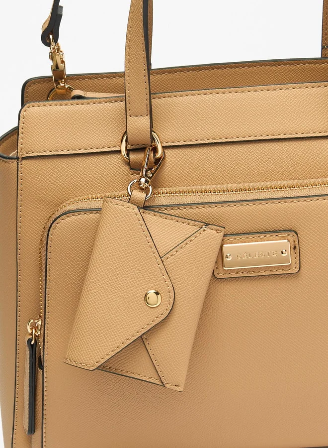 سيليست Solid Tote Bag with Zip Closure and Double Handle