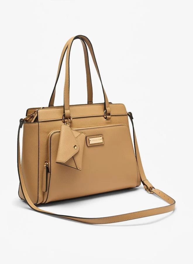 سيليست Solid Tote Bag with Zip Closure and Double Handle