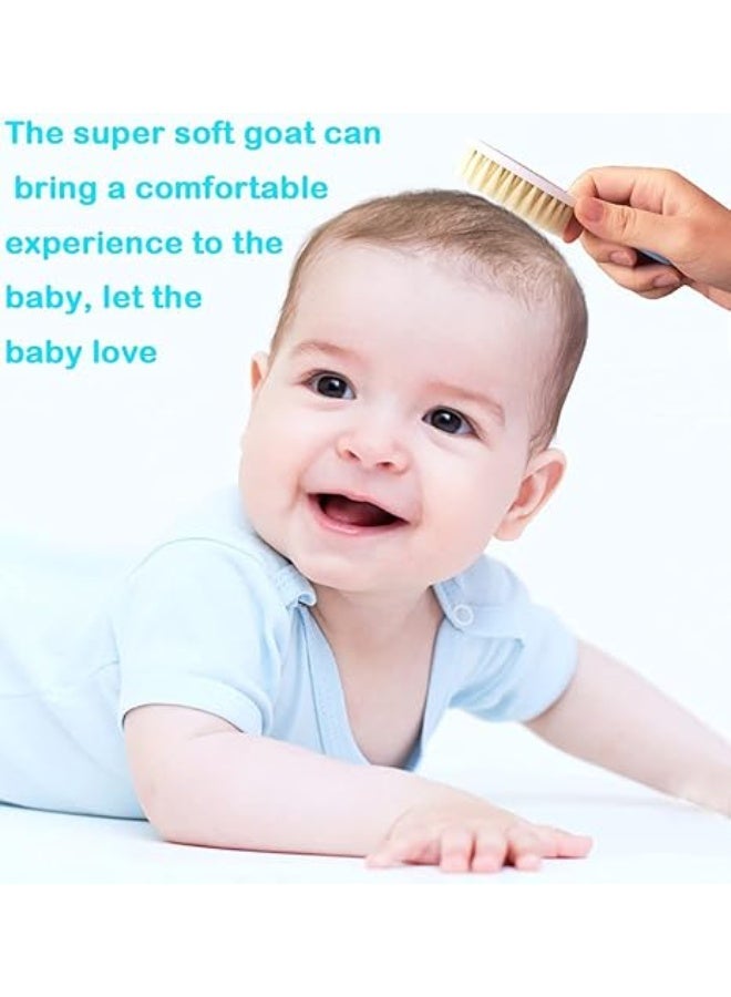 Baby Hair Brush And Comb Set, Baby Brush With Soft Natural Bristles 2 PCS - Image 2