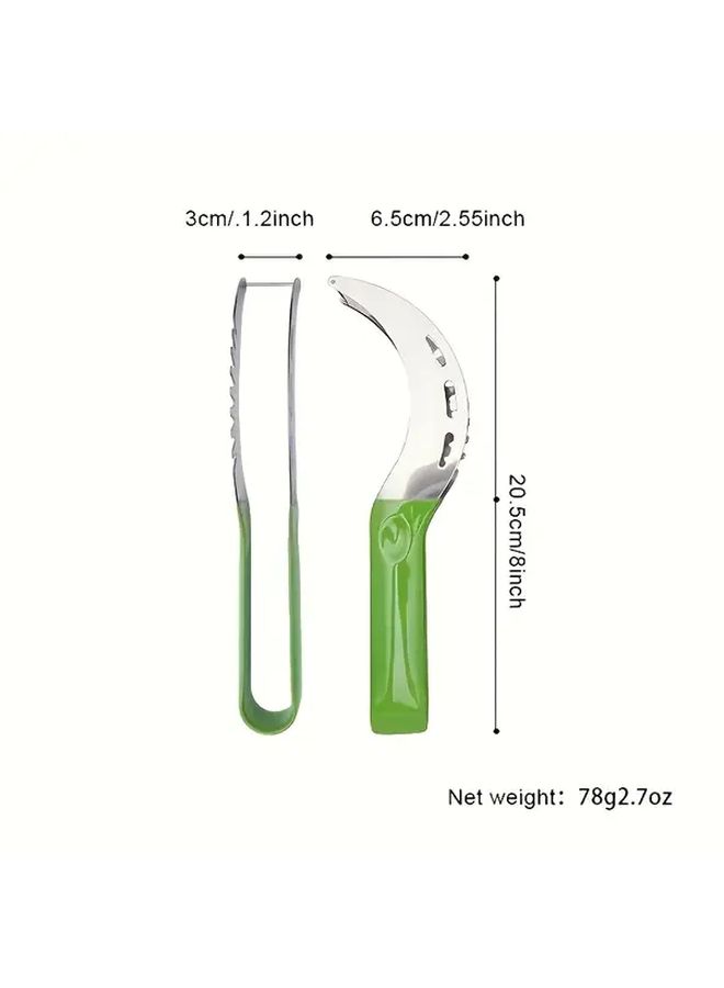 Red Watermelon Slicer Quick Cutting Tool Stainless Steel Multi Functional Fruit Divider - Image 4