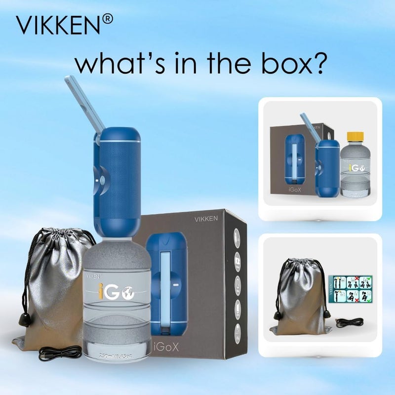 VIKKEN Store ® 250ml iGo X Portable Travel Bidet USB-Type C Rechargeable Electric Mobile Handheld Ultra Strong Water Spray Personal Hygiene Self Care for Women & Men - Image 5