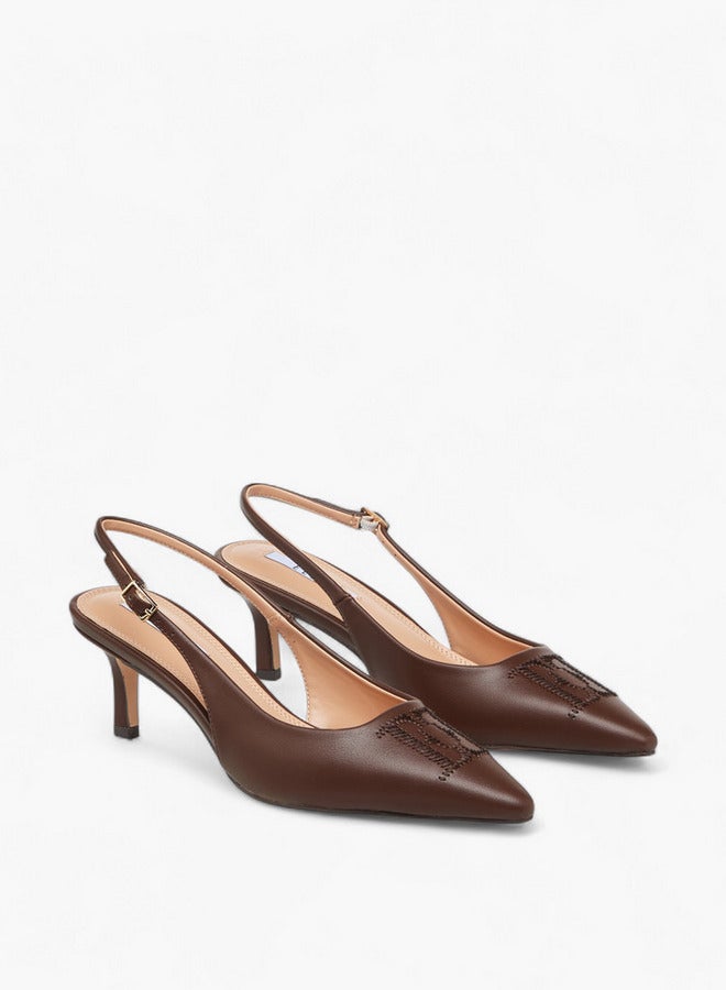 ELLE Women's Pointed Toe Shoes with Stiletto Heels and Buckle Closure - Image 3