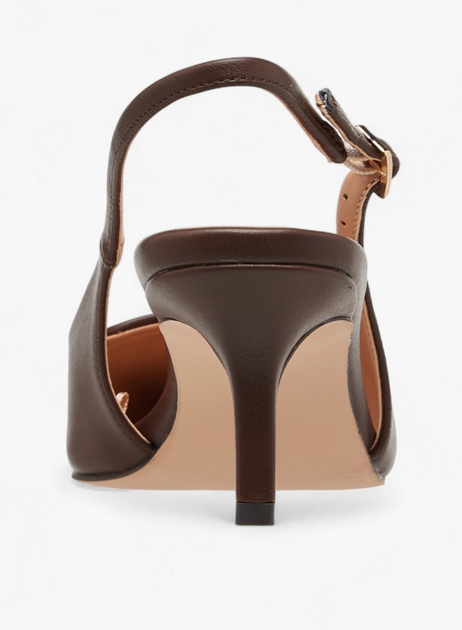 ELLE Women's Pointed Toe Shoes with Stiletto Heels and Buckle Closure - Image 5