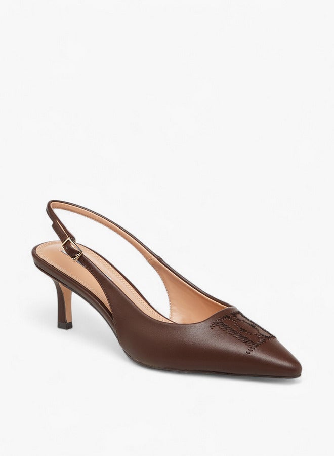 ELLE Women's Pointed Toe Shoes with Stiletto Heels and Buckle Closure - Image 2