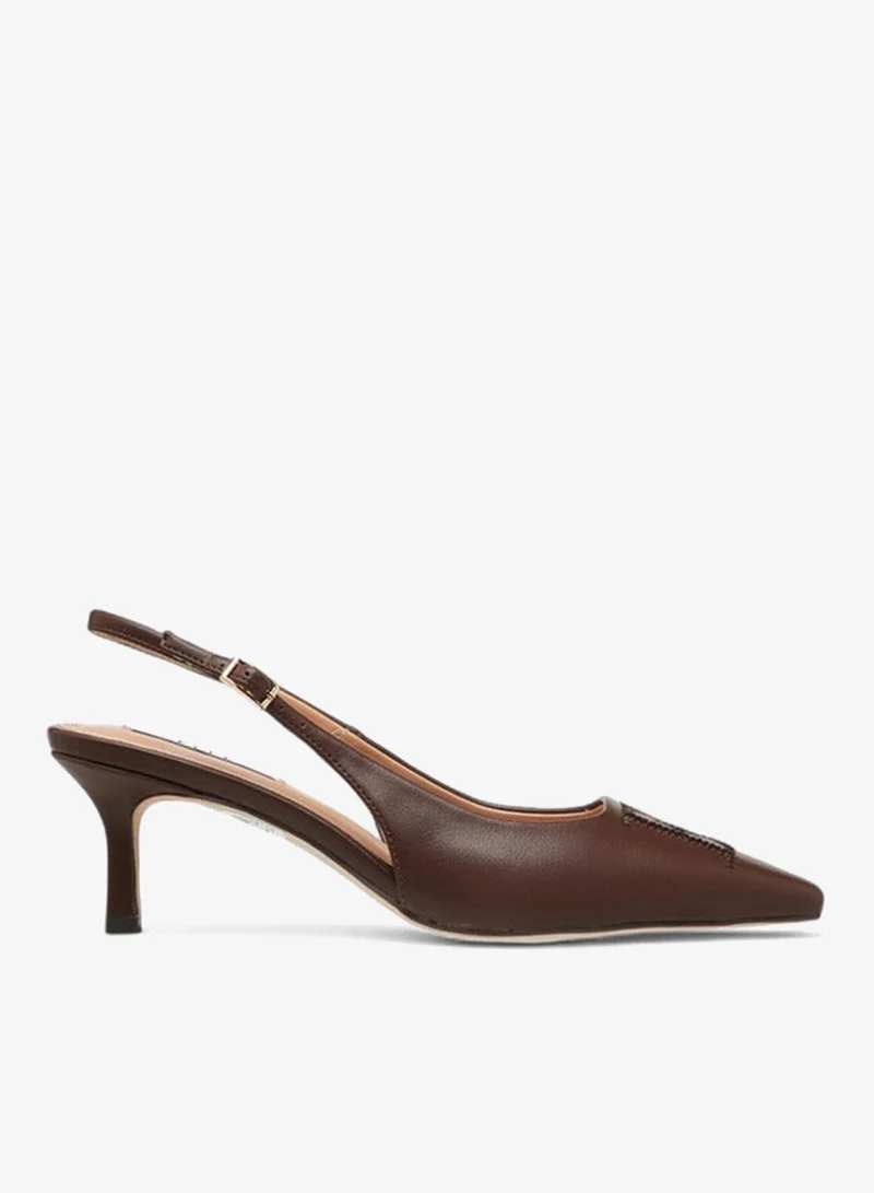 ELLE Women's Pointed Toe Shoes with Stiletto Heels and Buckle Closure