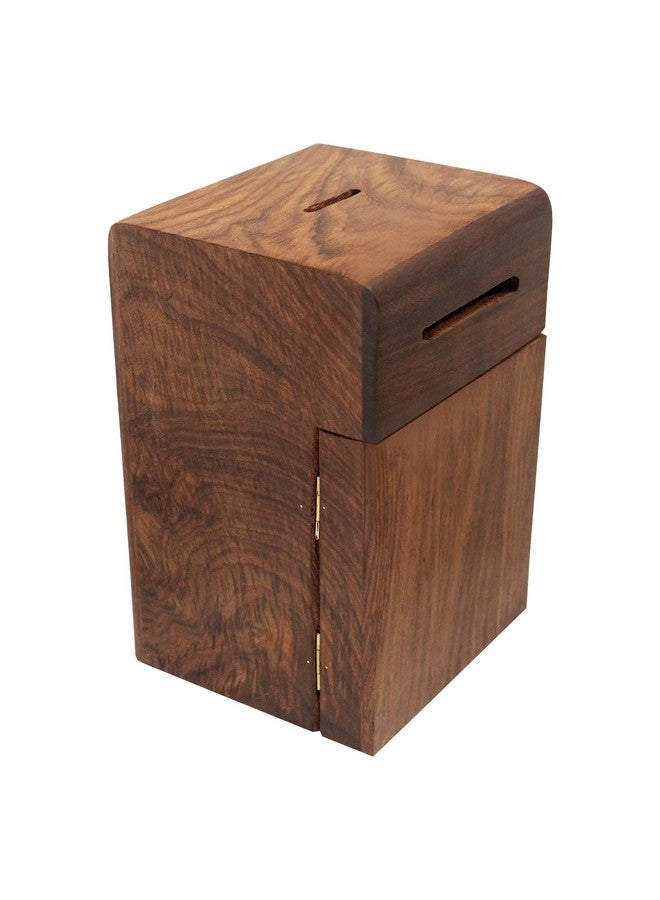 ITOS365 Handmade Wood Money Bank - Coin Saving Box - Piggy Bank - Gifts For Kids, Girls, Boys & Adults, Antique, Brown - Image 3