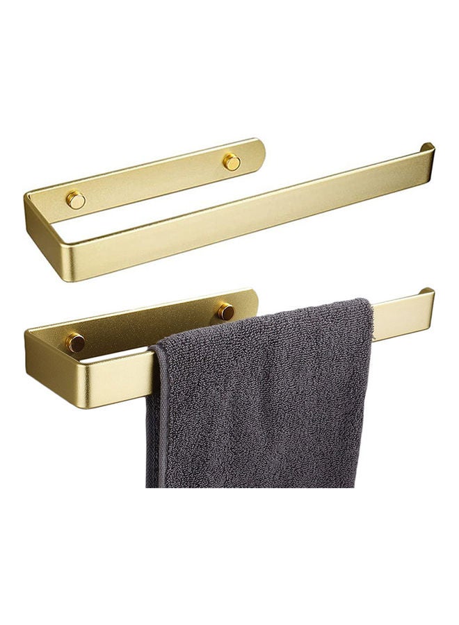 2-Piece Paper Towel Holder Gold 31.5x8.5x3cm - Image 1