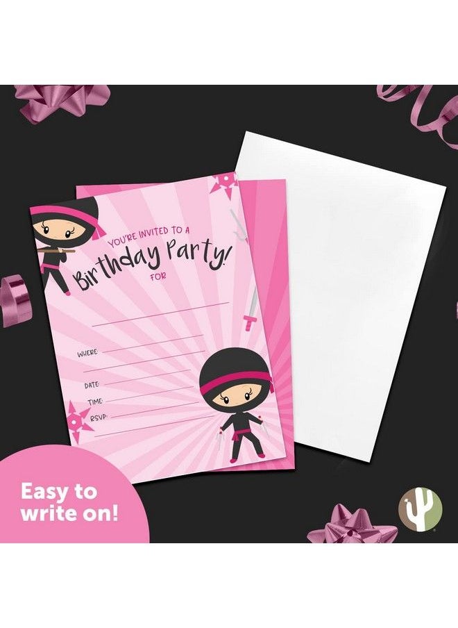 Ninja Girl 1 Happy Birthday Invitations Invite Cards (25 Count) With Envelopes Boys Girls Kids Partyninja Girl 1 (25Ct) - pzsku/Z5A9A150BBDDBD7AB7A73Z/45/_/1692166451/8d13de31-d454-407e-bf79-9022e8fb7fbe