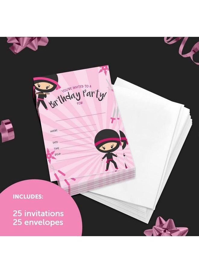 Ninja Girl 1 Happy Birthday Invitations Invite Cards (25 Count) With Envelopes Boys Girls Kids Partyninja Girl 1 (25Ct) - pzsku/Z5A9A150BBDDBD7AB7A73Z/45/_/1692166452/79a1c5d9-29f5-4721-8ded-b6cb14732078