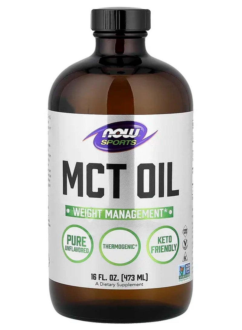 now sports mct oil unflavored - 473 ml - Image 1