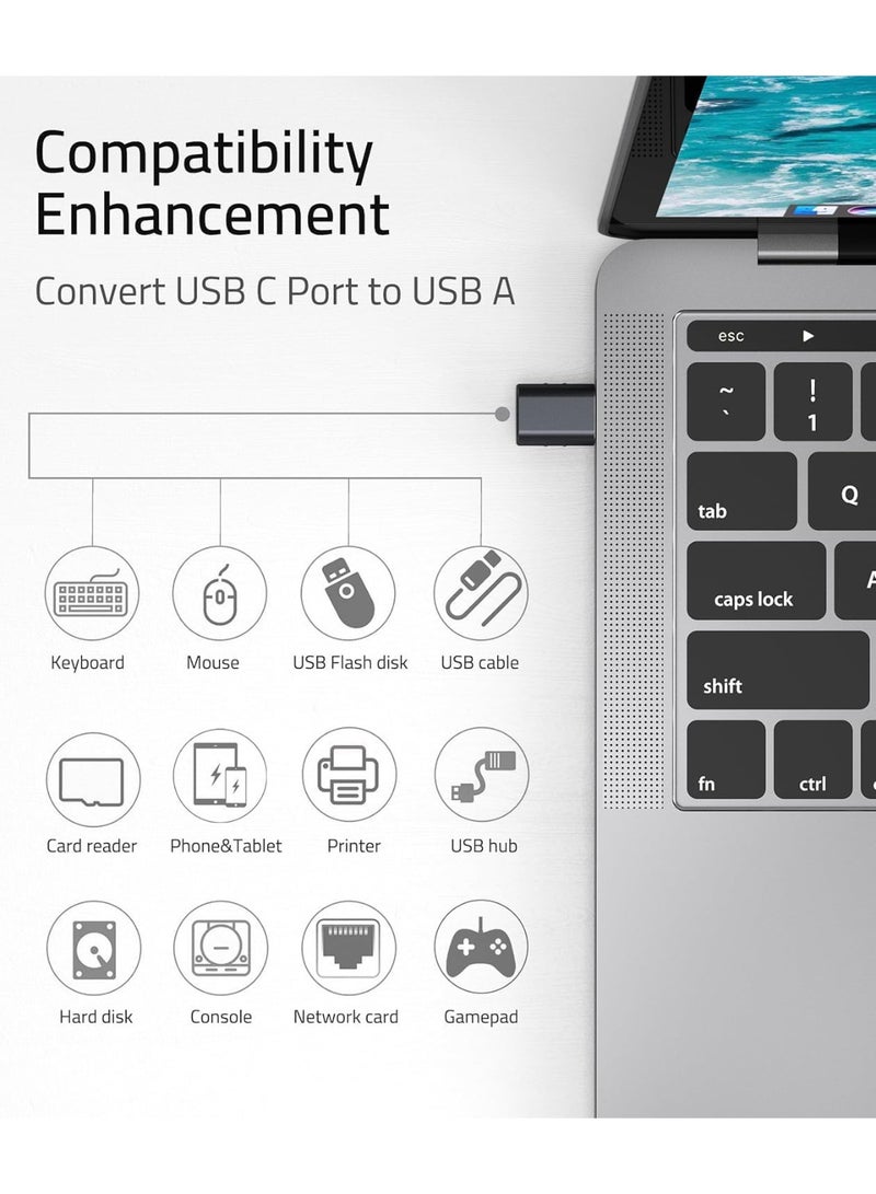 SYNTECH Adapter USB C to USB Adapter Pack of 2 USB C Male to USB3 Female  Compatible with All Type C Devices - Image 4