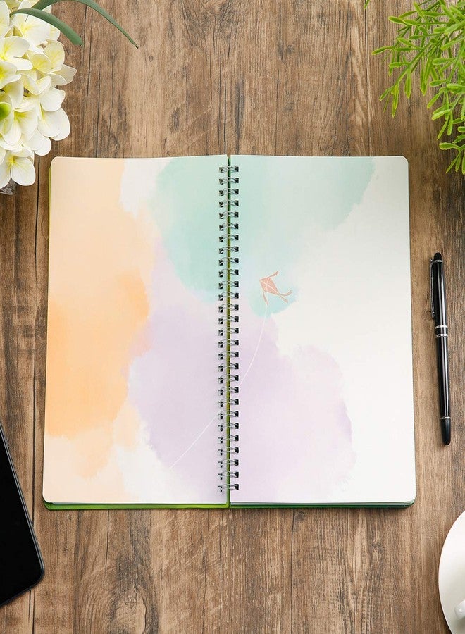 SIIXU Colorful Blank Journal Notebook, Hardcover Unlined Personal Diary to Write in for Women and Girls, Pretty Notepad for Writing, Spiral, 6.8"x9.8", 128 Pages, Autumn - Image 5