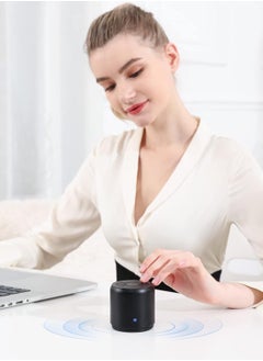 EWA EWA A106 Portable Bluetooth Speaker with Custom Bass Radiator, Brief Design, Perfect Mini Speaker for Shower, Room, Bike, Car- Black  - Image 5
