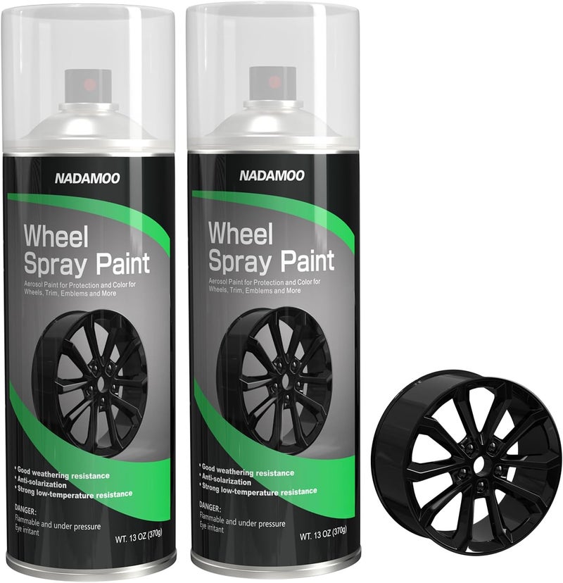 NADAMOO Aluminum Wheel Rim Paint Protective Clear Coat, Satin Finish, 2 Cans - Image 1