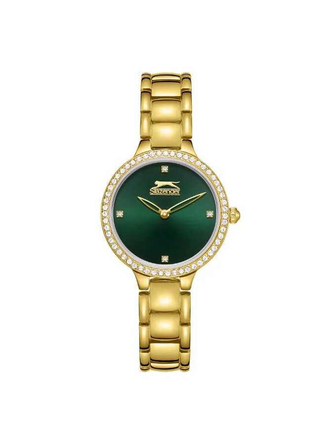 Slazenger SLAZENGER SL.9.2335.3.04 Women's Analog Display Watch & Metal Strap Gold