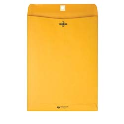 Quality Park 6x9 Clasp Envelopes, Extra Heavyweight 32 lb. Manila Kraft Envelopes, Gummed Seal and Clasp for Storing or Mailing, 100/Box (QUA37755) - Image 4