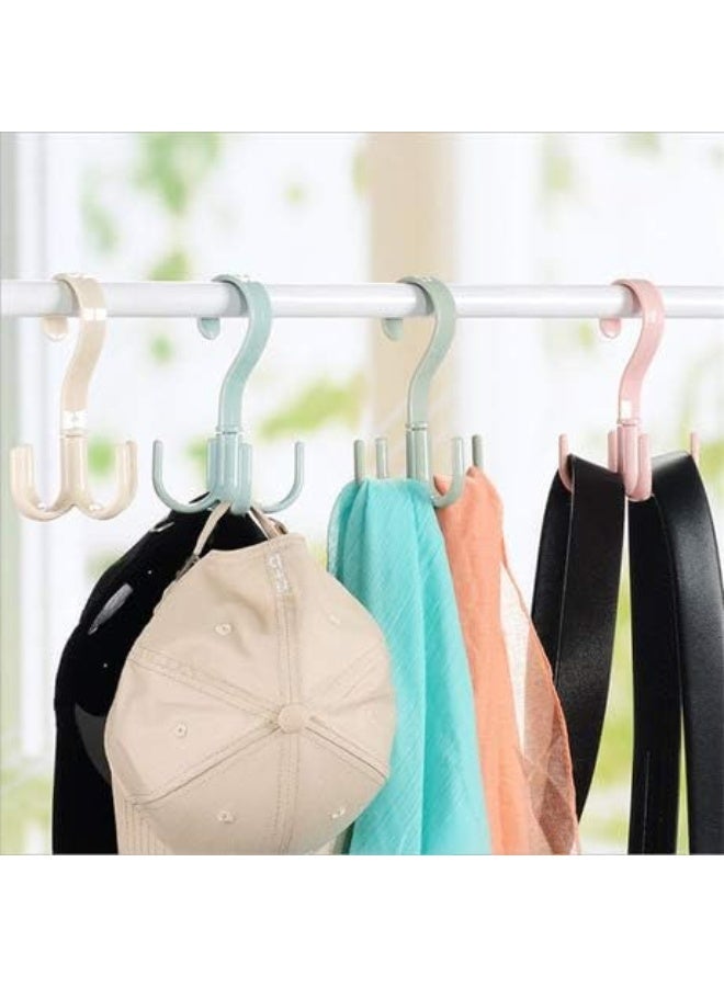 Thinkmay Rotating Scarf Purse Organizer for Closet Tie Rack and Belt Organizer, 4 Pack Plastic Closet Handbag Hanger for Belts, Ties, Bag, Purse, Scarves, Clothing and Other Accessories  - Image 3