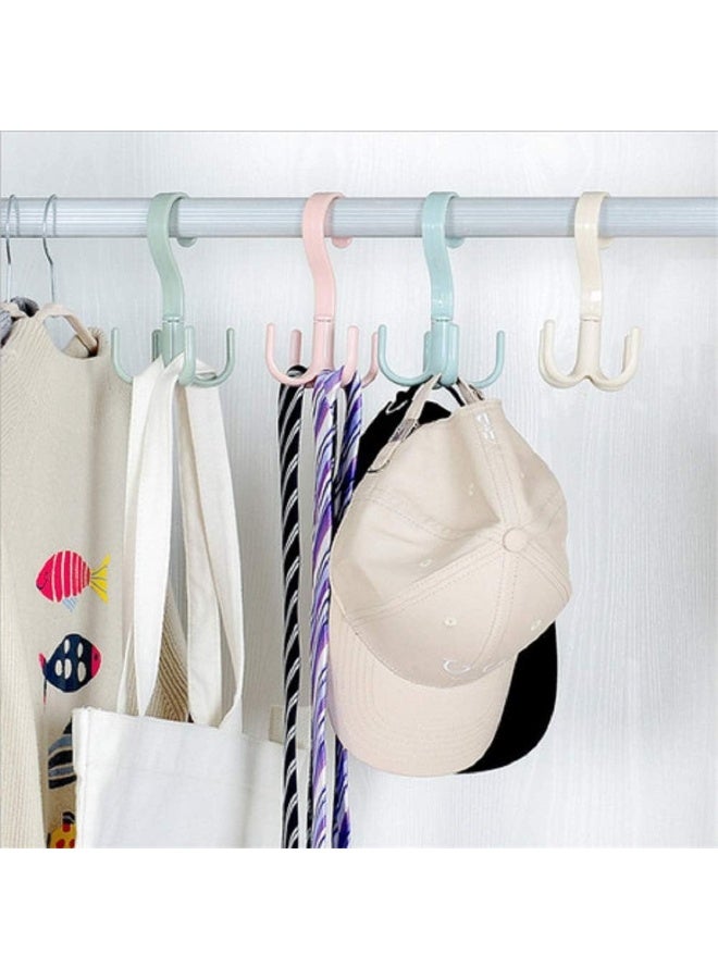 Thinkmay Rotating Scarf Purse Organizer for Closet Tie Rack and Belt Organizer, 4 Pack Plastic Closet Handbag Hanger for Belts, Ties, Bag, Purse, Scarves, Clothing and Other Accessories  - Image 2