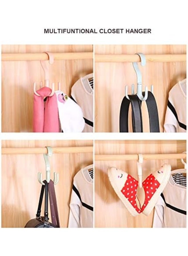 Thinkmay Rotating Scarf Purse Organizer for Closet Tie Rack and Belt Organizer, 4 Pack Plastic Closet Handbag Hanger for Belts, Ties, Bag, Purse, Scarves, Clothing and Other Accessories  - Image 4