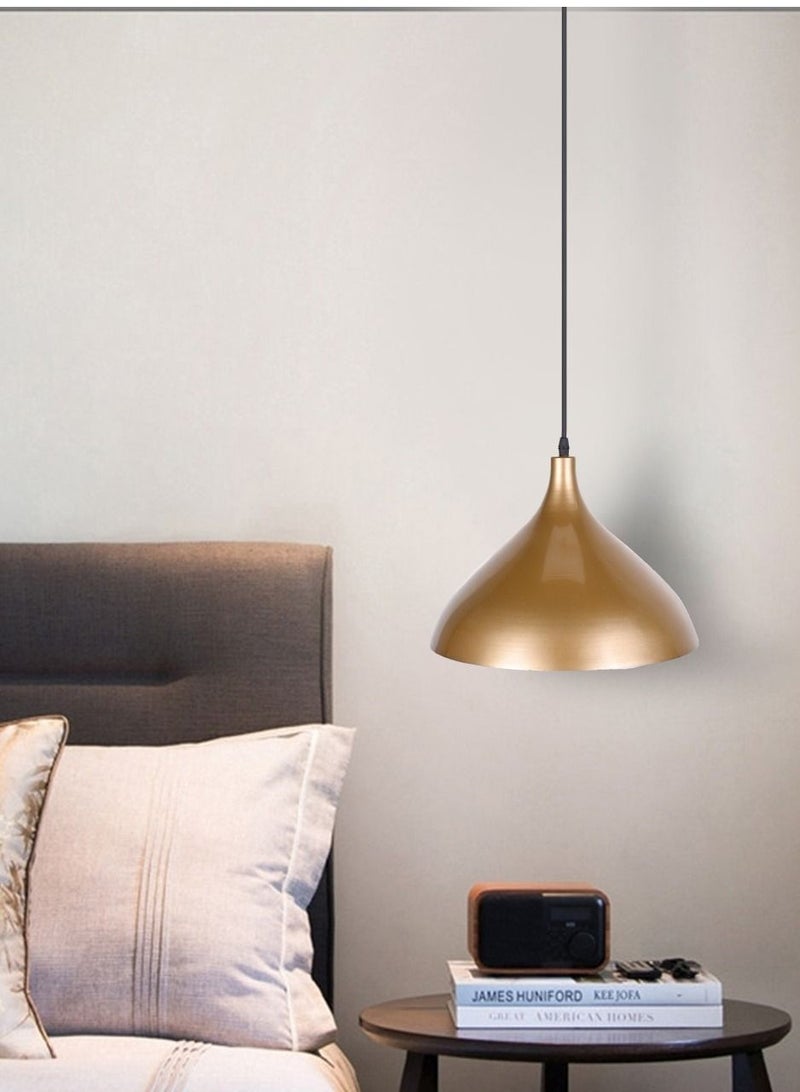 Unbrella Ceiling Lamp - Single | modern decorative LED E27 pendant light ceiling lamp hanging | suitable for any room | Color: Gold | Size: 70x33 cm