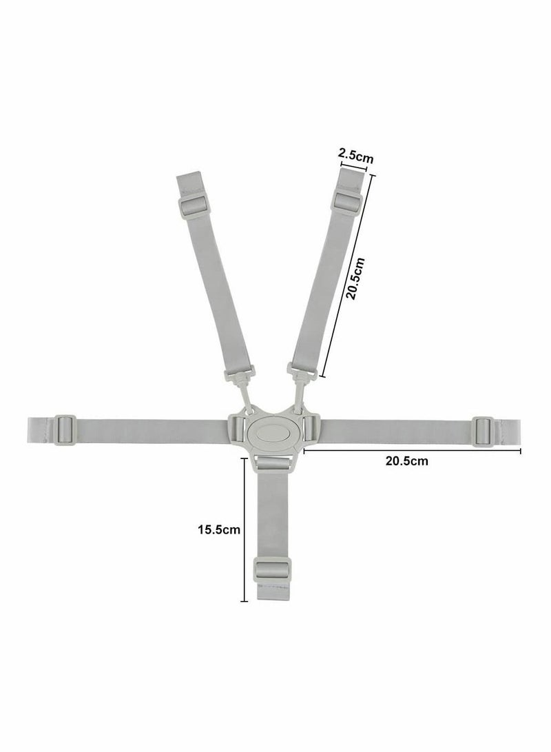 Excefore Adjustable 5 Point Harness Baby Safety Strap Belt for Stroller Pushchair Pram Buggy, Universal High Chair Baby Seat Security Belt Replacement - Image 4
