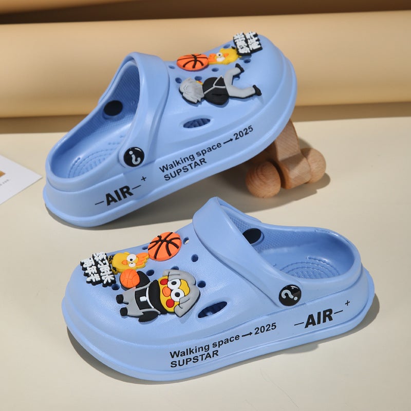 Childrens Slippers Summer Boys and Girls Cartoon Cute Non-slip Baotou Cave Shoes Baby Slippers 6227 Mibai-Kapibala - Image 3