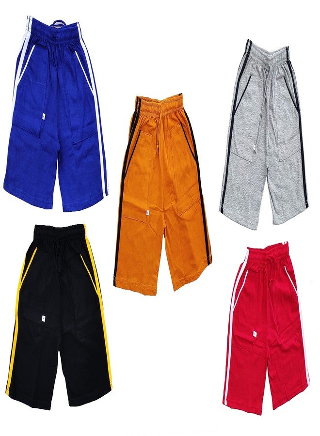 CHACKO Baby Boy's & Baby Girl's Regular Shorts | 100% Cotton Plain Shorts for Boys and Girls | Regular Fit Shorts for Unisex_Pack of 05(3-4 Years) Multicolour - Image 1
