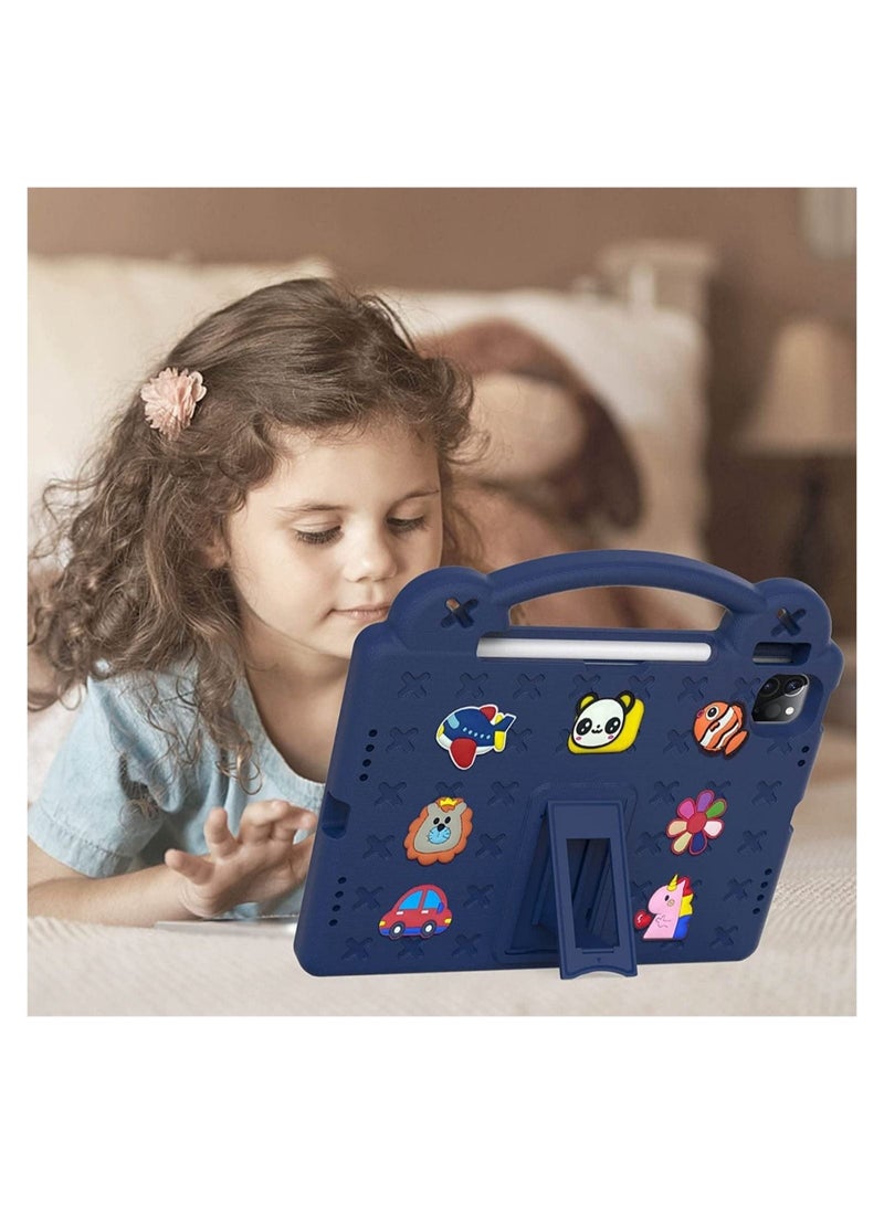 Shockproof Case Compatible with iPad 11th Generation 11 inch 2025 /iPad 10th Gen 10.9 Inch 2022 , DIY Kids Cover with Pencil Holder Shoulder Strap - Image 4