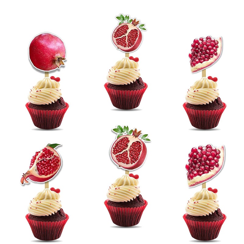 Seyal Pomegranate Cupcake Topper - Image 1