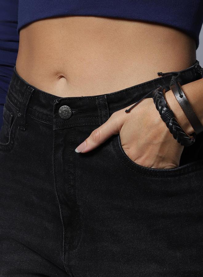 هاي ستار جينز مطاطي بخصر عالي وقصة بوت كت - Image 5