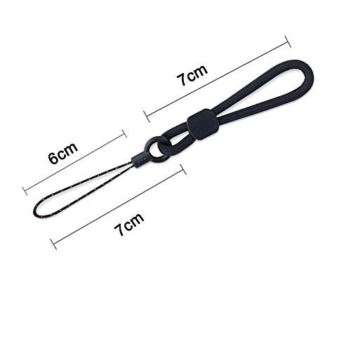 YOUOWO Ring Lanyards Black Finger Strap 5 Pack Short Rope Small Lanyard,For Phone Cases Keys Keychain USB Flash Drive CellPhone iPod ID Card Badge Camera - Image 2