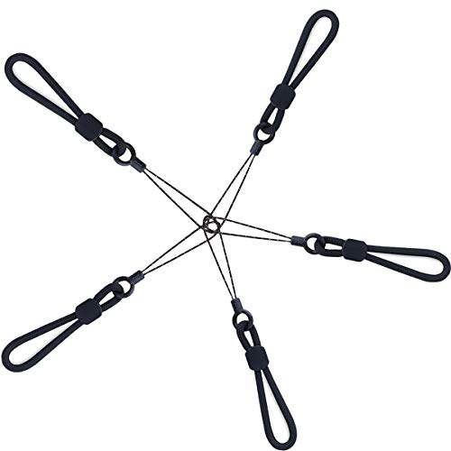 YOUOWO Ring Lanyards Black Finger Strap 5 Pack Short Rope Small Lanyard,For Phone Cases Keys Keychain USB Flash Drive CellPhone iPod ID Card Badge Camera - Image 5