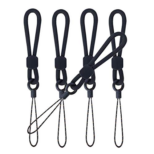 YOUOWO Ring Lanyards Black Finger Strap 5 Pack Short Rope Small Lanyard,For Phone Cases Keys Keychain USB Flash Drive CellPhone iPod ID Card Badge Camera - Image 4