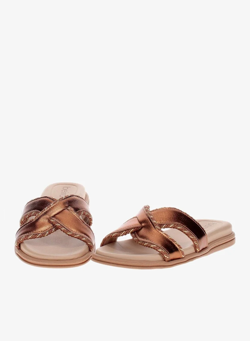 Beira Rio Bronze Beira Rio Women’s Flat Summer Footwear – Lightweight Slip-On Comfort with Stylish Casual Design for Women | Best Price UAE